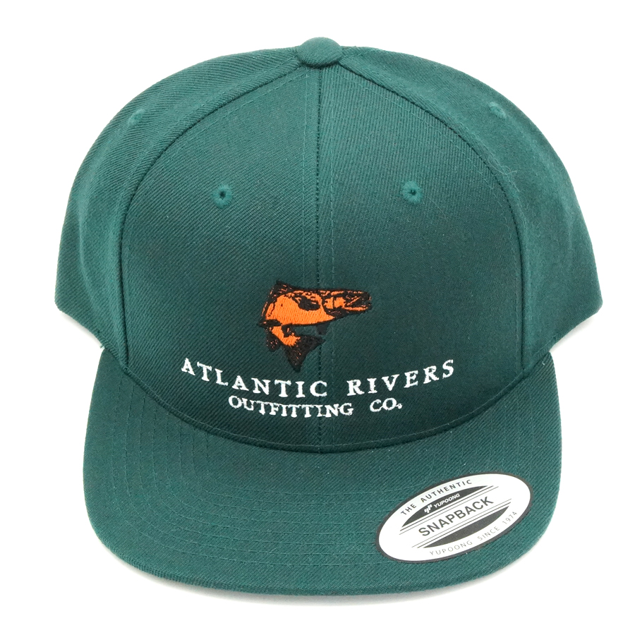 AROC Flat Brim Hat Jumping Salmon Logo 